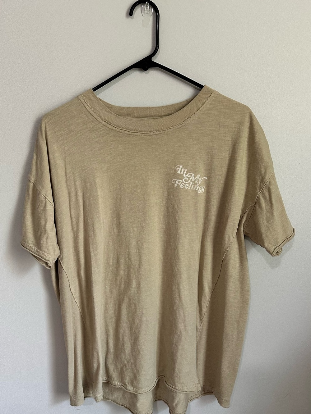 aerie Beige Graphic Short Sleeve Tee